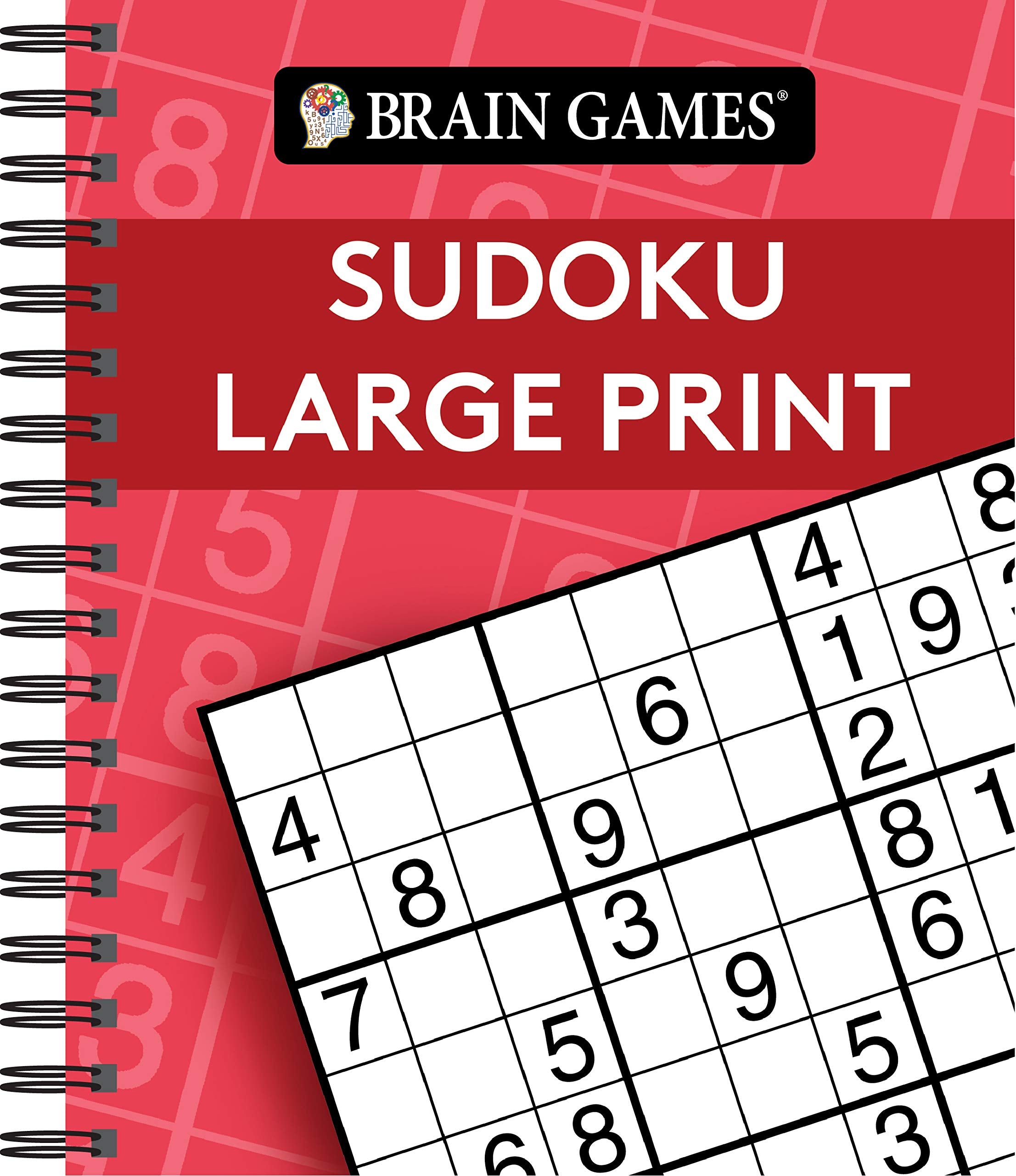 Brain Games  Sudoku Large Print (Red)