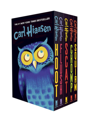 Hiaasen 5Book Trade Paperback Box Set: Hoot; Flush; Scat; Chomp; Squirm,New