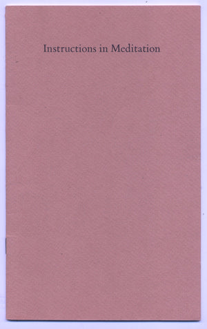 Instructions In Meditation