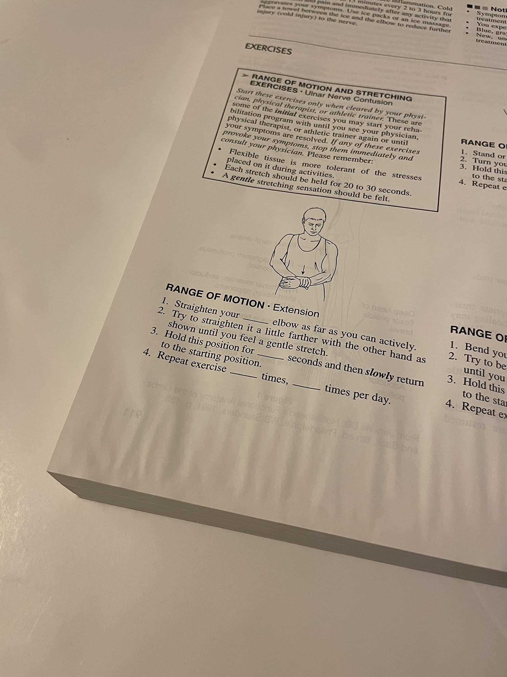 Instructions For Sports Medicine Patients,Used