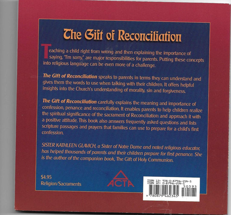 The Gift of Reconciliation: For Parents of Children Celebrating First Penance (Gift Of... (ACTA Publications)),Used
