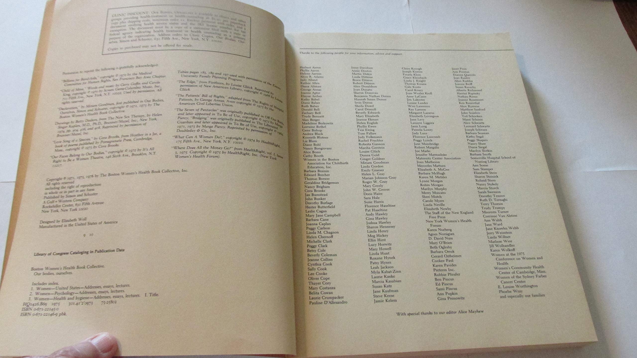 Our Bodies, Ourselves: A and for Women,Used