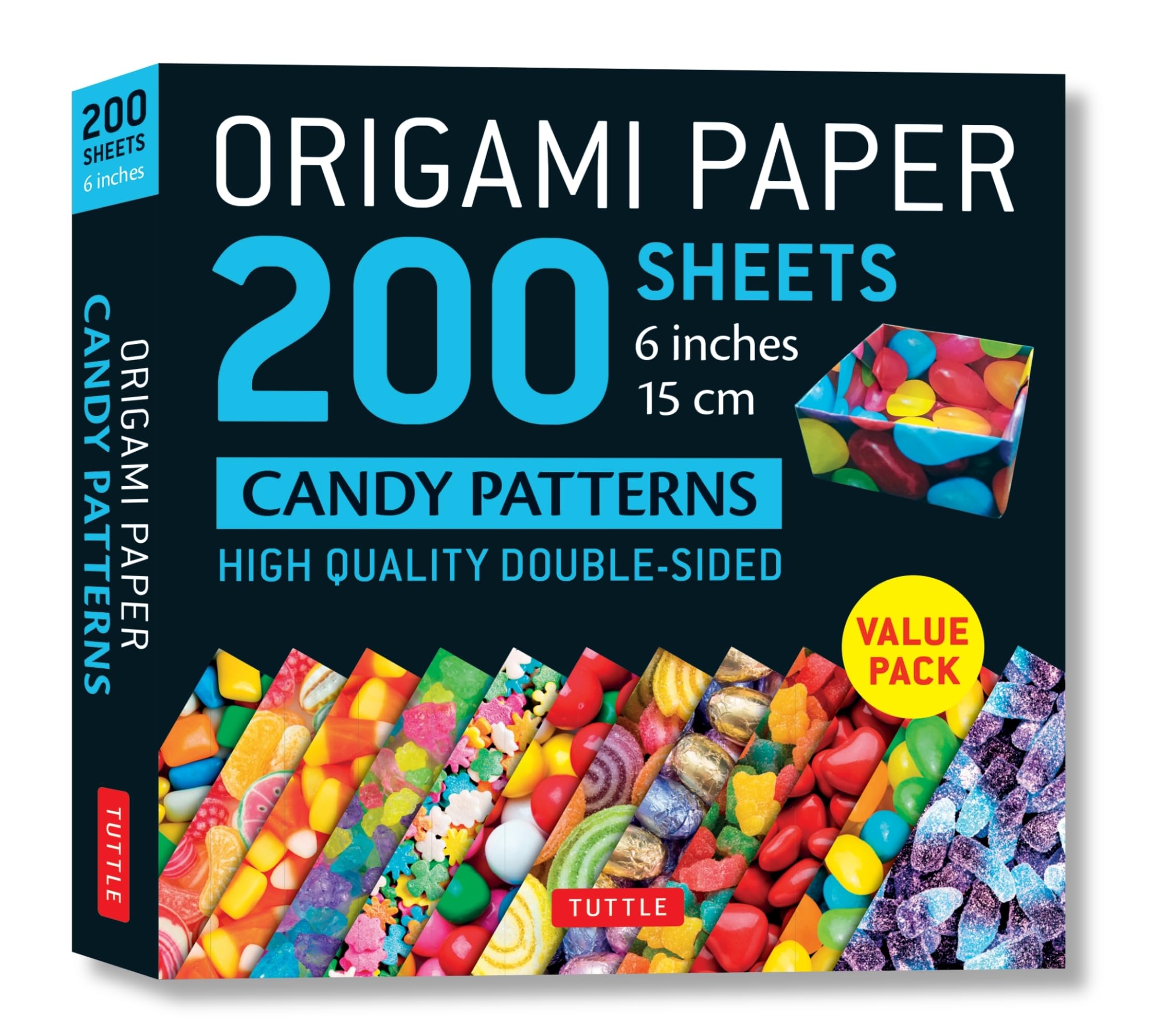 Origami Paper 200 Sheets Candy Patterns 6' (15 Cm): Tuttle Origami Paper: Double Sided Origami Sheets Printed With 12 Different ,Used