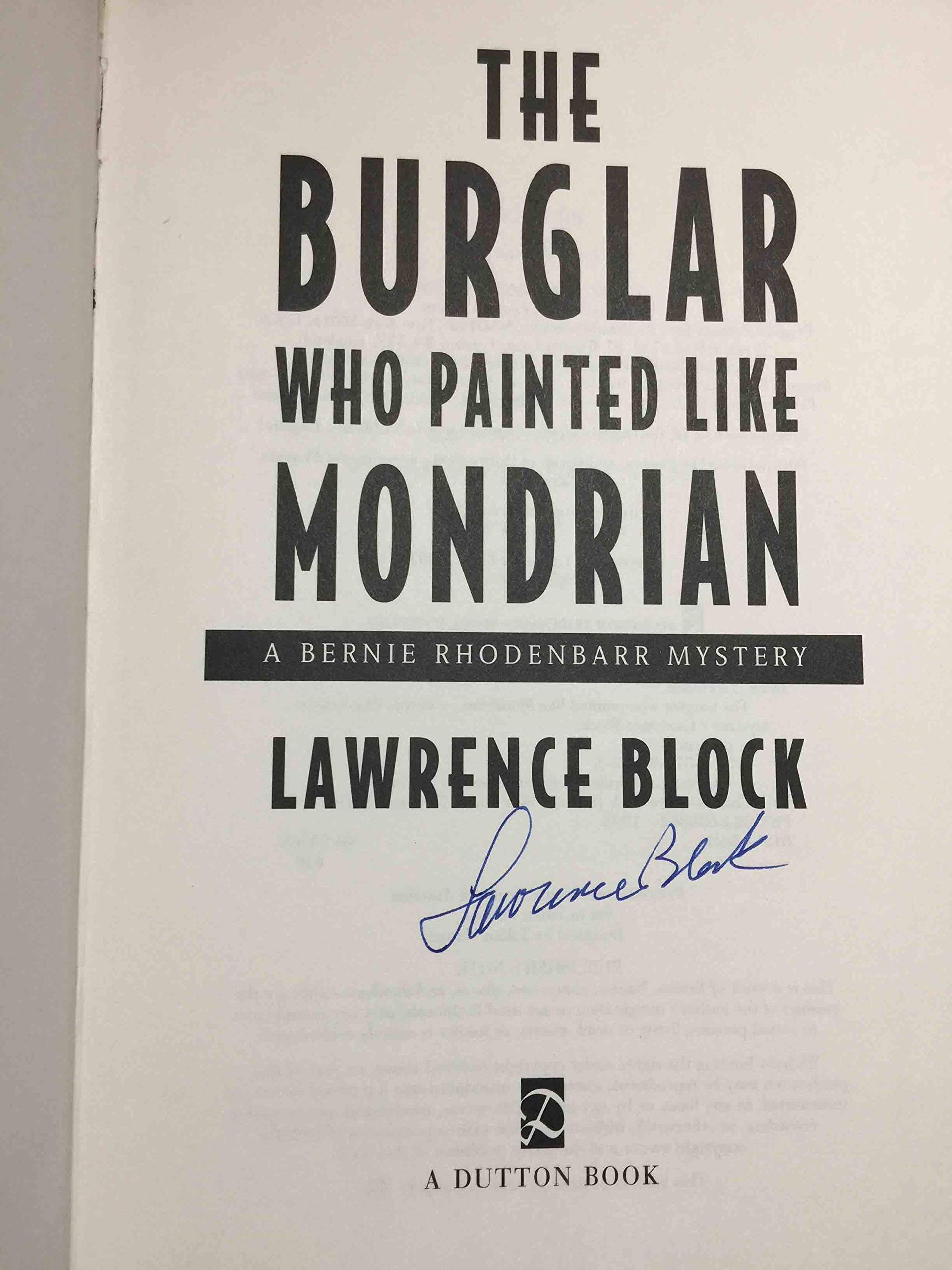 The Burglar Who Painted Like Mondrian: A Bernie Rhodenbarr Mystery,Used