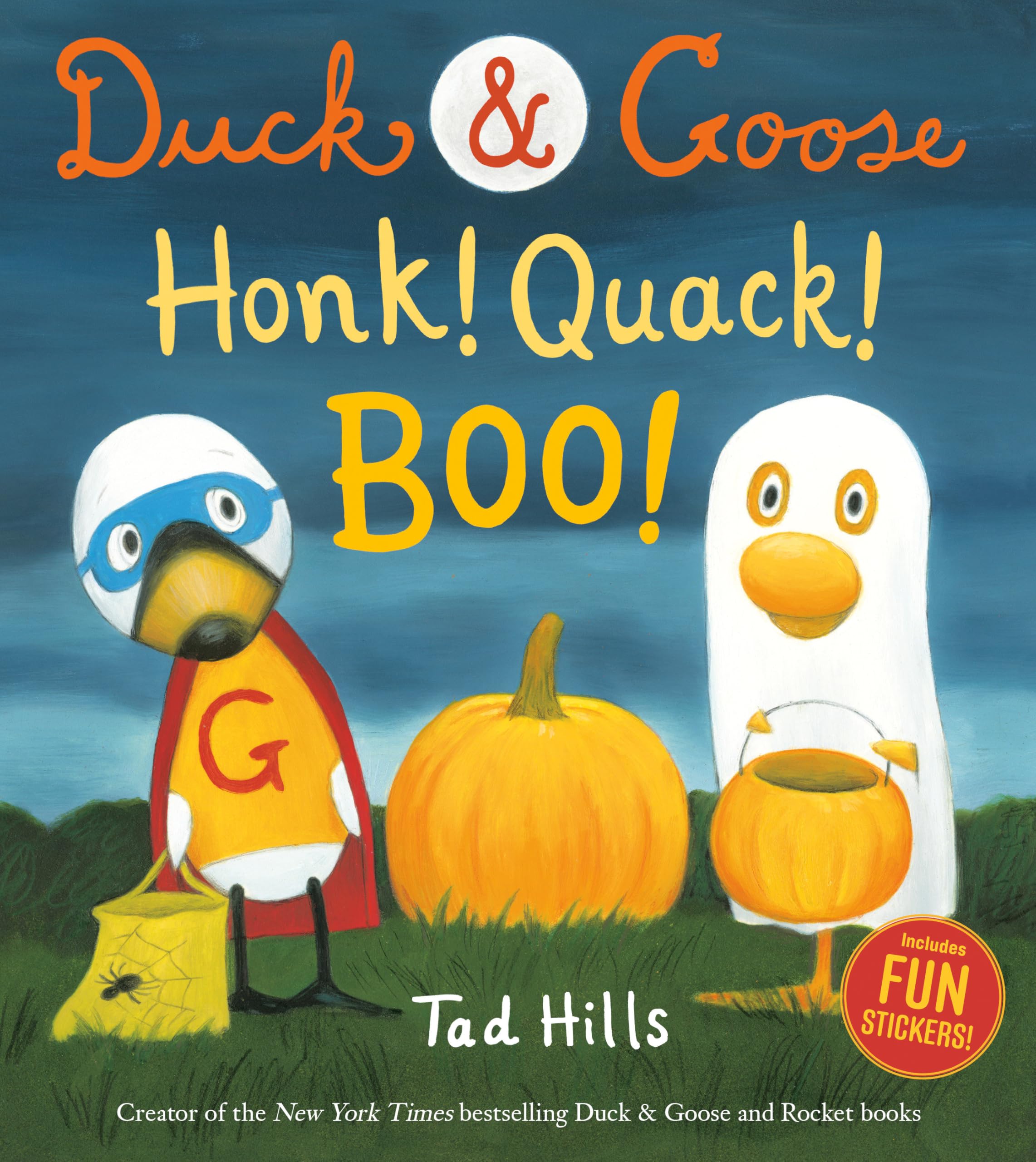 Duck & Goose, Honk! Quack! Boo!: A Halloween Story With Fun Stickers