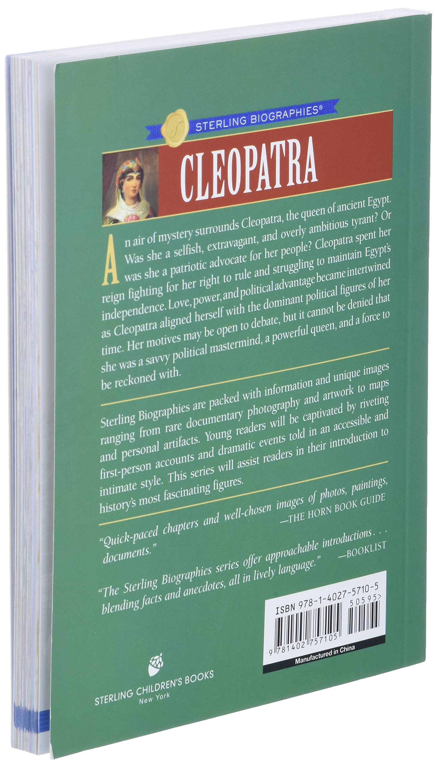 Sterling Biographies: Cleopatra: Egypt's Last and Greatest Queen,Used