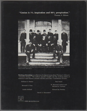 Working at Inventing: Thomas A. Edison and the Menlo Park Experience,Used