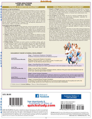 Psychology: Developmental (Life Span) (Quick Study Academic),Used