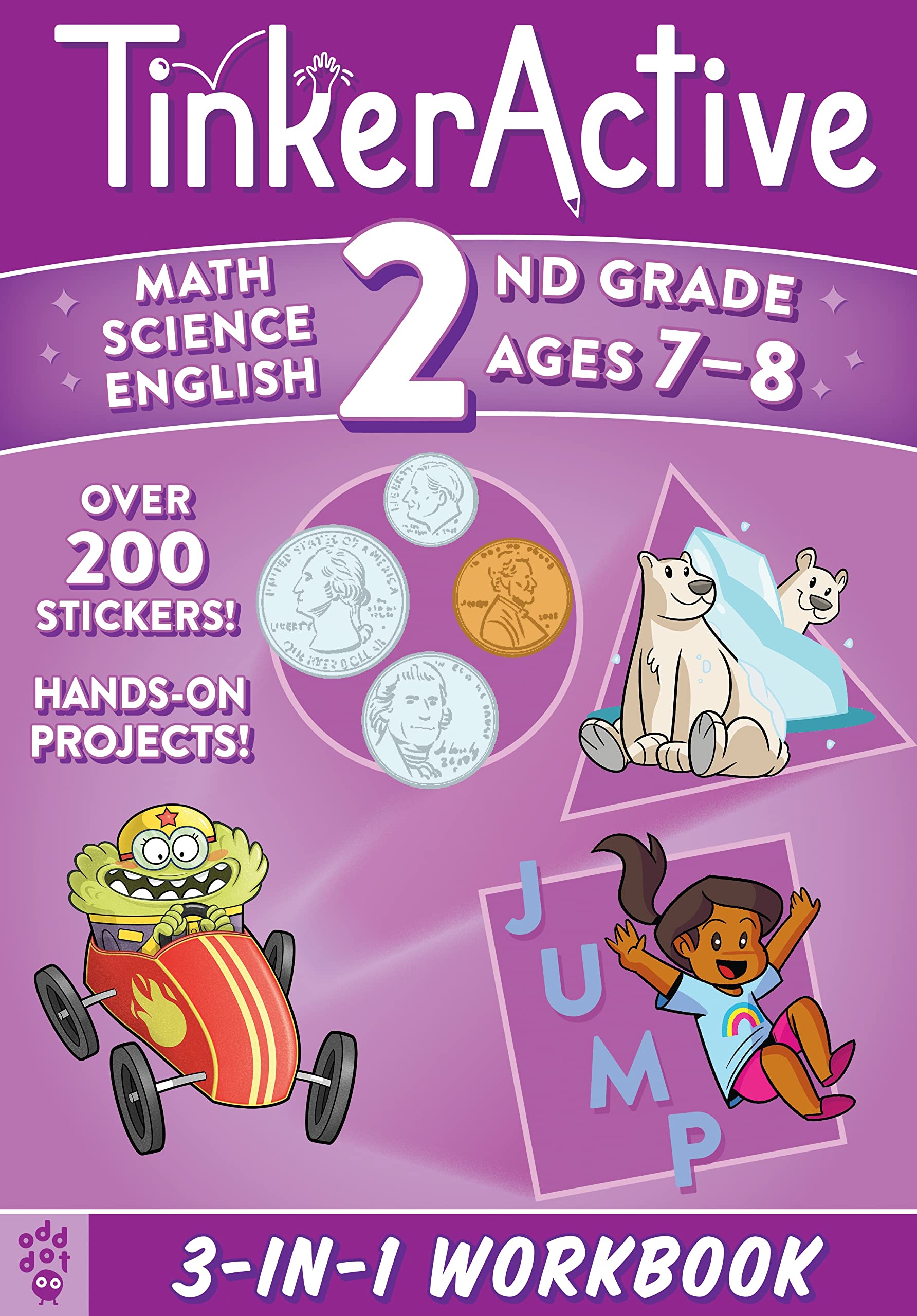 Tinkeractive 2Nd Grade 3In1 Workbook: Math, Science, English Language Arts (Tinkeractive Workbooks),New