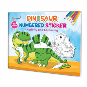 Dinosaur Numbered Sticker Activity And Colouring Book For Age 3+ Kids : Coloring And Sticker Adventure, Kids Sticker Book, Sticker Activity Book, Coloring Fun For Children With Over 150+ Stickers