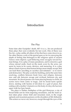 Bacchae,New