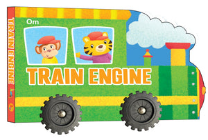 Cutout Board Book : Train Engine - Small Wheel For ChildrenS Activity | Picture | Cute Rhymes | Wonderful Gift For Kids; 1+ Ages