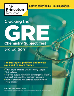 Cracking The Gre Chemistry Subject Test, 3Rd Edition (Graduate School Test Preparation),Used