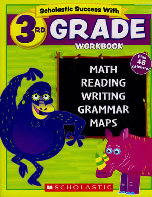 Scholastic  3Rd Grade Workbook With Motivational Stickers,Used