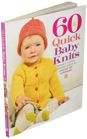 Sterling Publishing 60 Quick Baby Knits Book - Blankets, Booties, Sweaters in Cascade 220 Superwash, Model 27144627