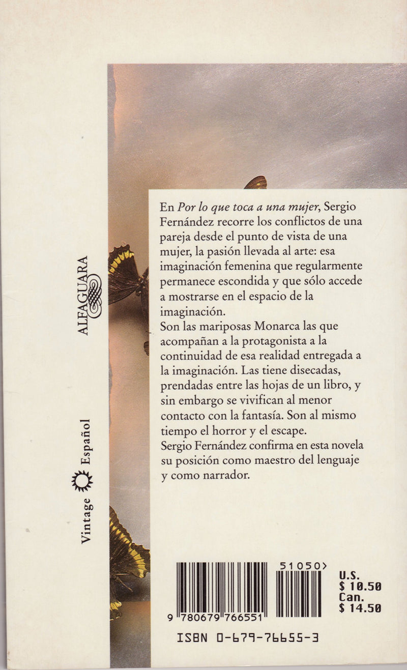 Por Lo Que Toca a Una Mujer (Vintage) (Spanish Edition),Used