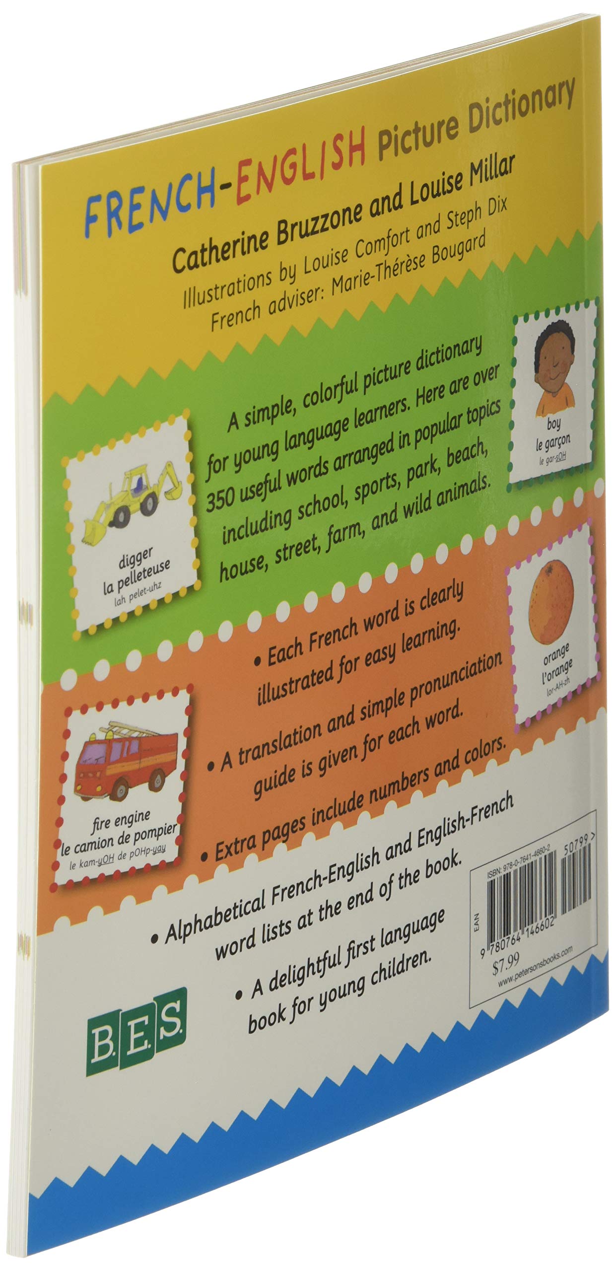 Sourcebooks Explore French-English Picture Dictionary for Kids - 350 Words with Pictures, Ideal for Toddlers 1-3, Homeschool Supplies