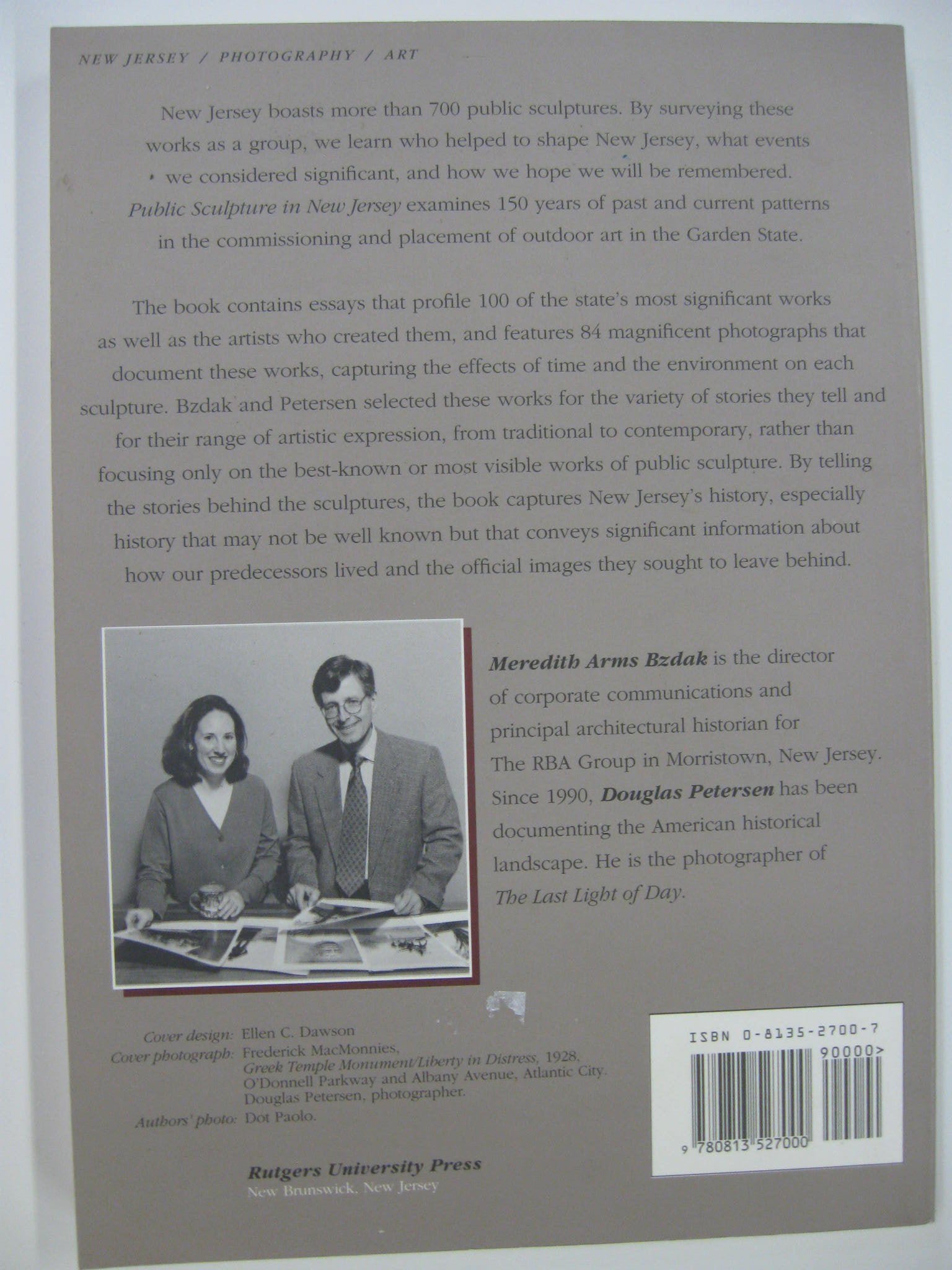 Public Sculpture in New Jersey: Monuments to Collective Identity,Used