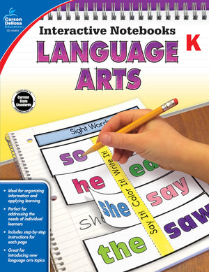 Language Arts, Grade K (Interactive Notebooks),New