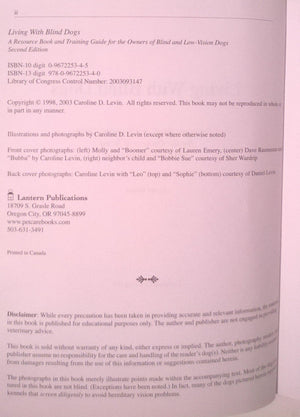 Living With Blind Dogs: A Resource Book and Training Guide for the Owners of Blind and LowVision Dogs, Second Edition,Used