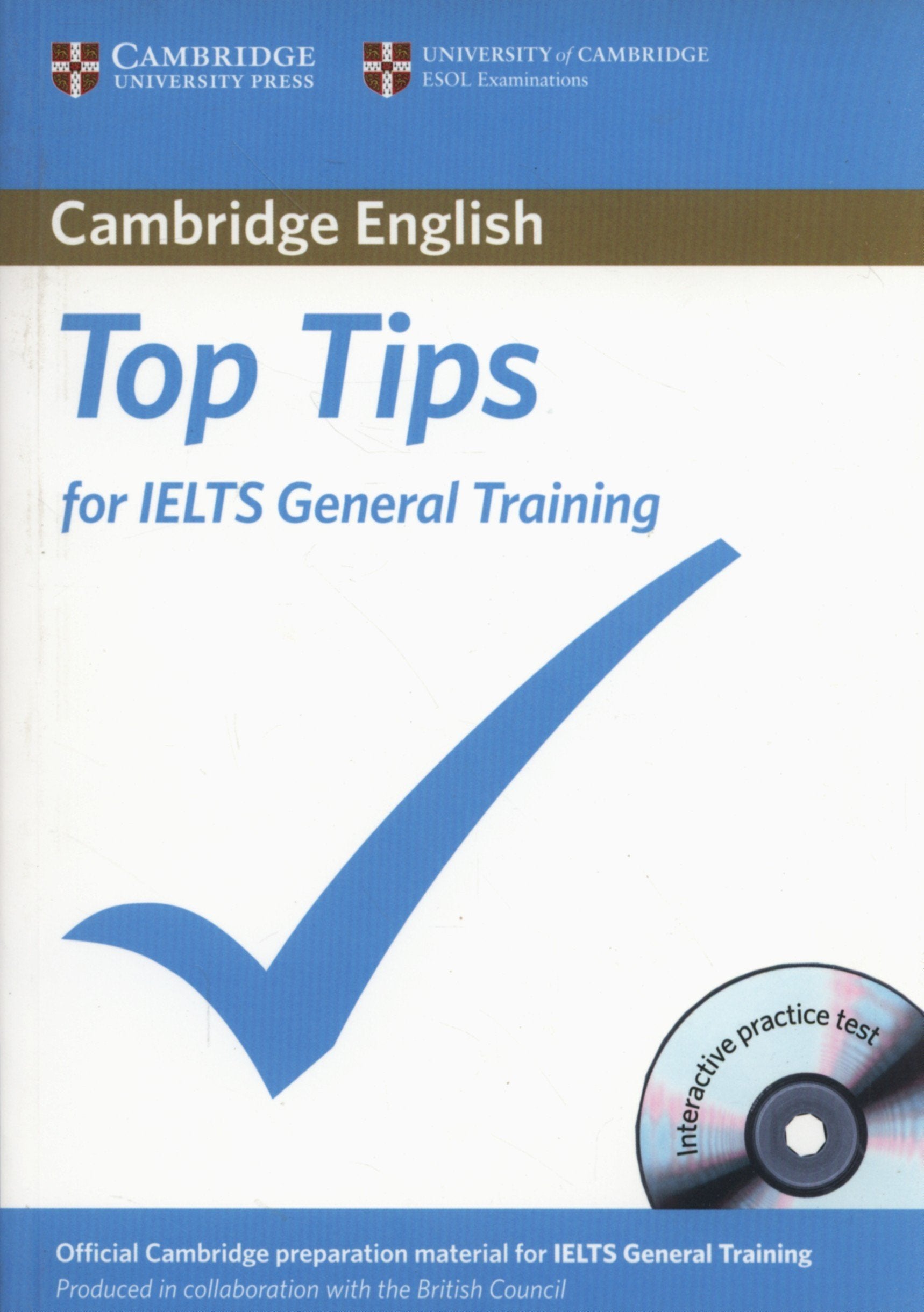 Top Tips for IELTS General Training Paperback with CDROM,Used
