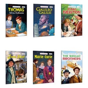 Books For Young Learners :(Great Scientists) Galileo Galilei, Issac Newton, James Watt, Marie Curie, The Wright Brothers And Thomas Alva Edison - Scientists Book, Educational Learning Book(Combo Of 6)