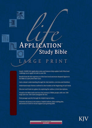 Kjv Life Application Study Bible, Second Edition, Large Print (Red Letter, Bonded Leather, Burgundy/Maroon)