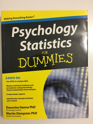 Psychology Statistics For Dummies,New