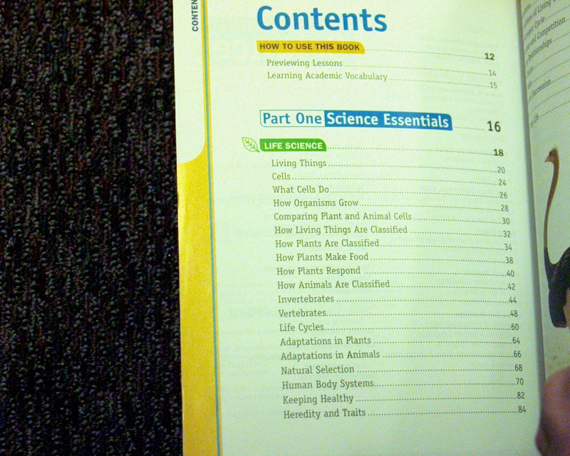 Content Essentials for Science: Vocabulary, Content, Literacy Student Handbook Level C,Used