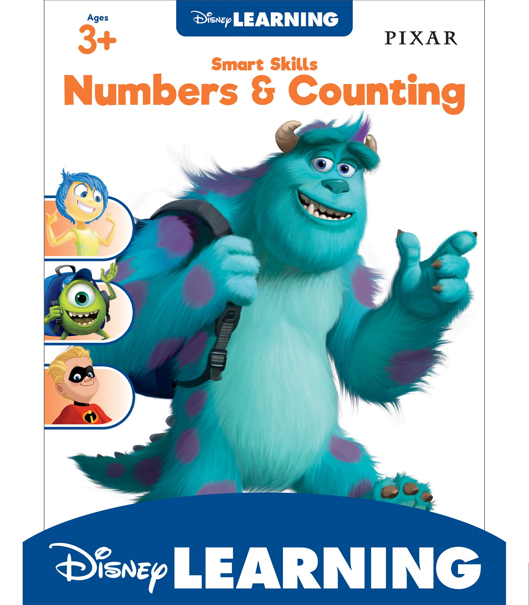 Disney Learning Pixar Numbers & Counting Preschool Math Workbook, Monsters Inc, The Incredibles, Numbers 020 Math Activity Book,Used