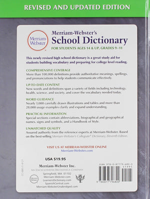 Merriamwebster'S School Dictionary