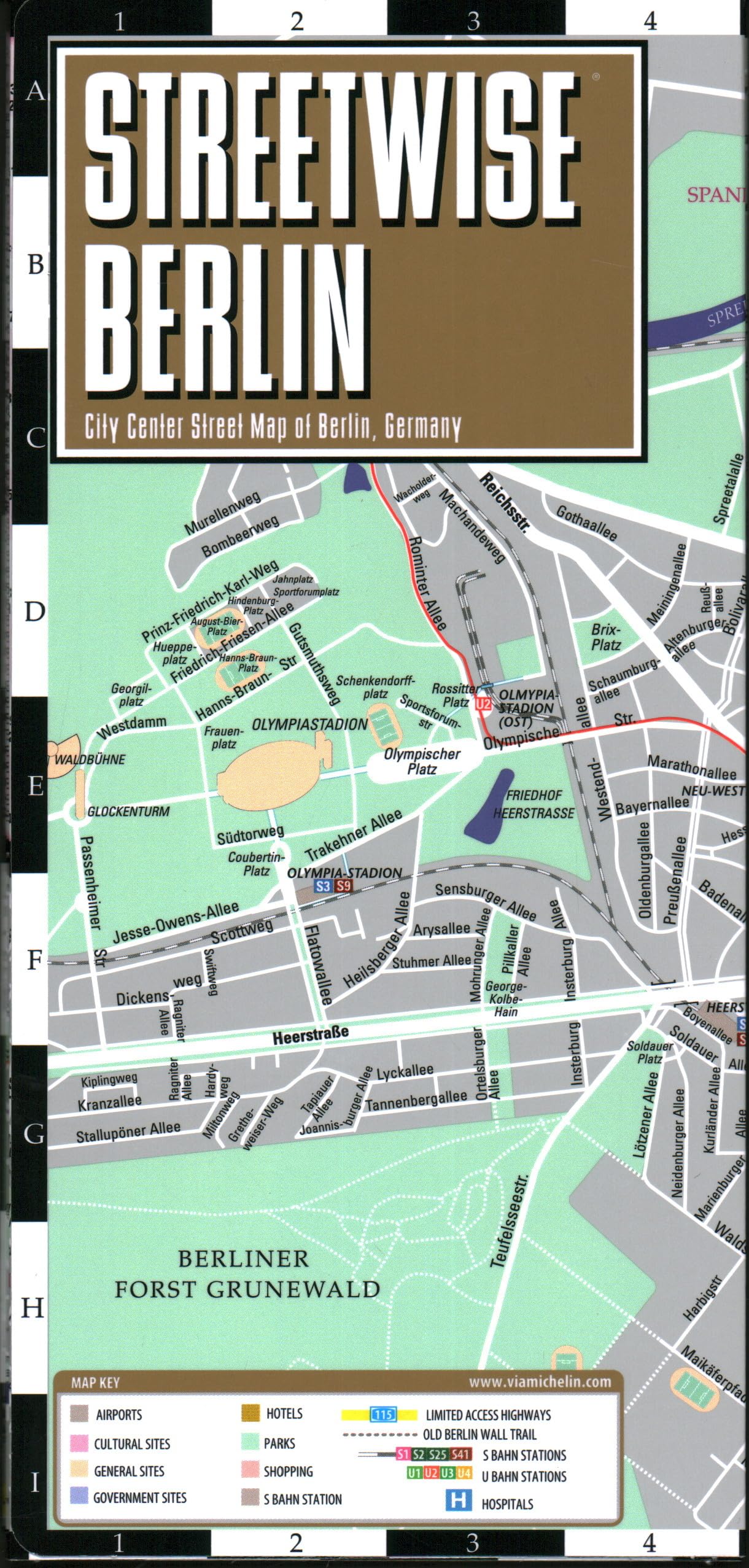 Streetwise Berlin Map  Laminated City Center Street Map Of Berlin, Germany (Michelin Streetwise Maps)