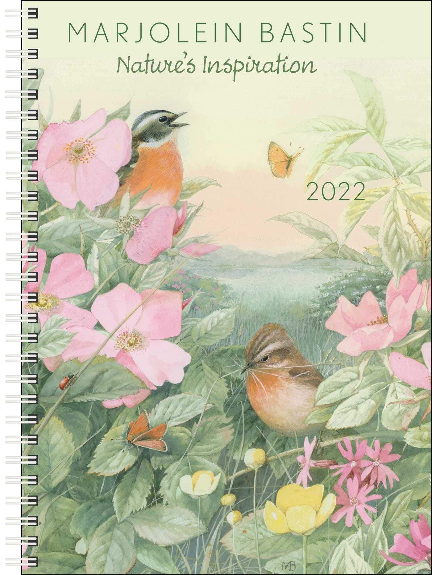 Marjolein Bastin Nature's Inspiration 2022 Monthly/Weekly Planner Calendar,New
