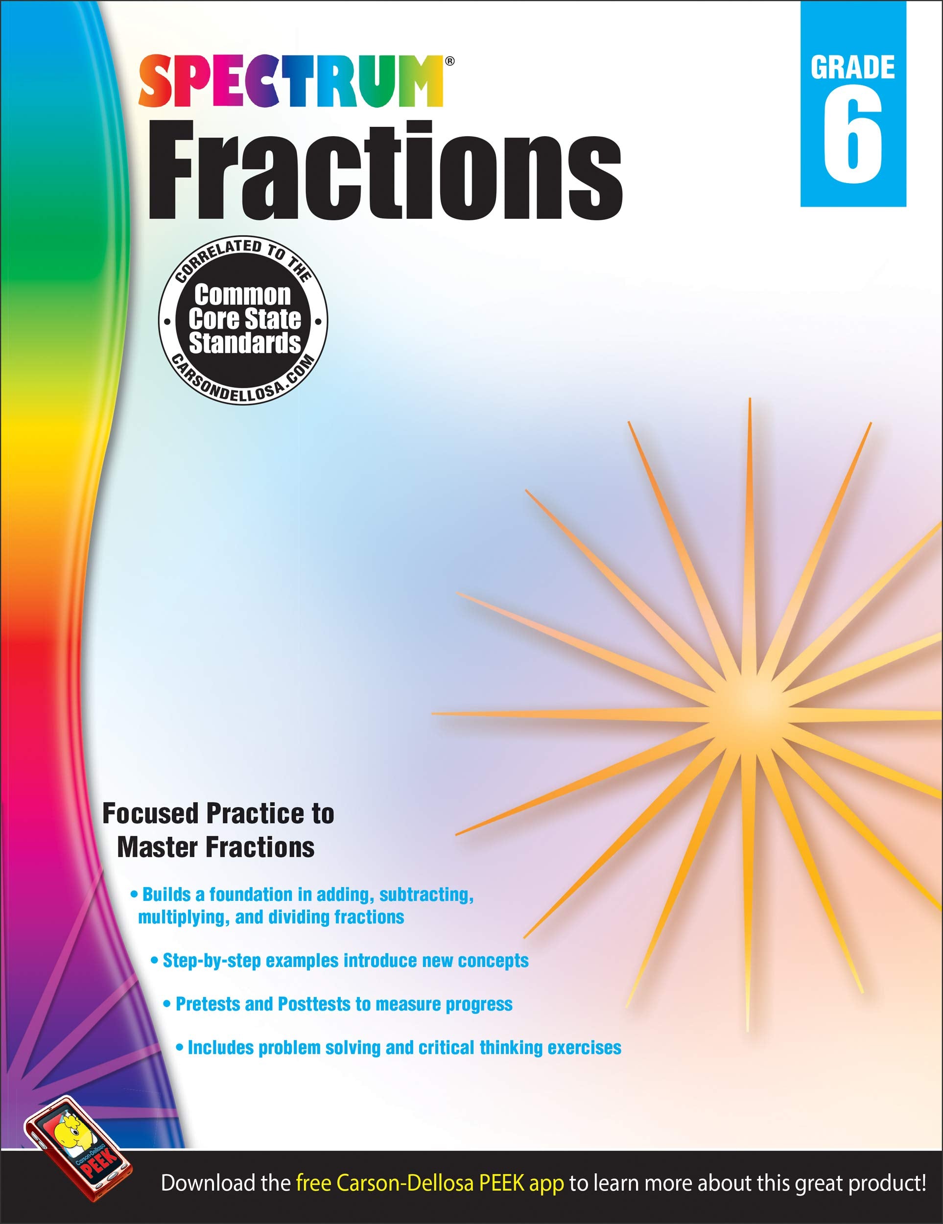 Spectrum  Fractions Workbook, Grade 6,Used