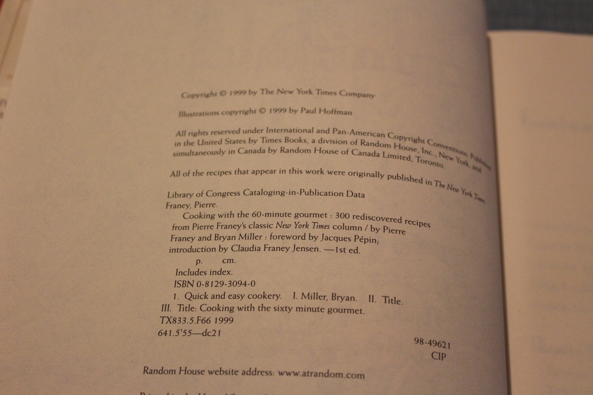Cooking With The 60Minute Gourmet: 300 Rediscovered Recipes From Pierre Franey'S Classic New York Times Column