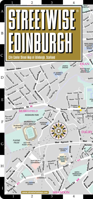 Streetwise Edinburgh Map  Laminated City Center Street Map of Edinburgh, Scotland (Michelin Streetwise Maps),Used