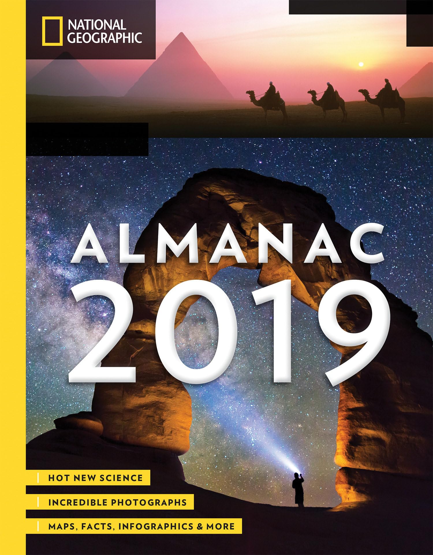 National Geographic Almanac 2019: Hot New Science  Incredible Photographs  Maps, Facts, Infographics & More,Used