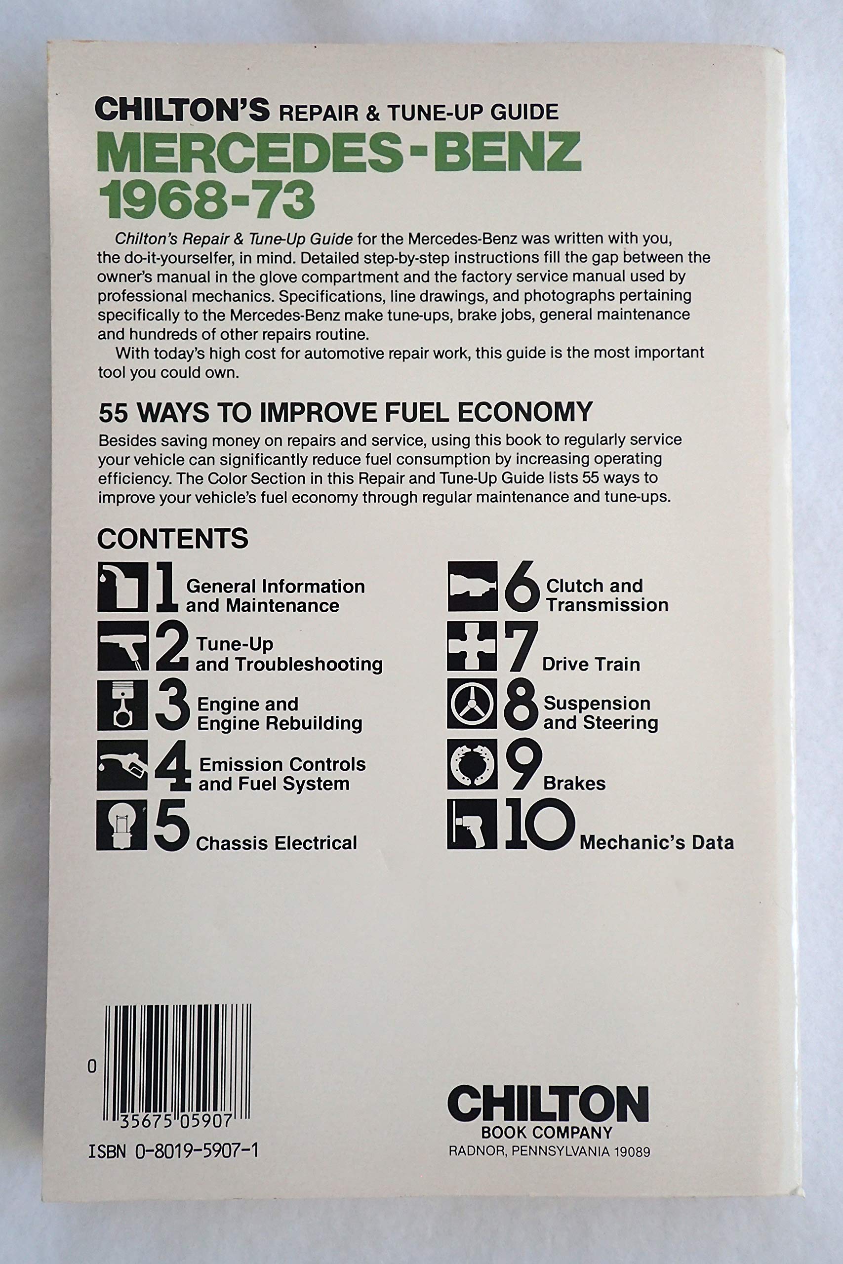Chilton'S Repair And Tuneup Guide: Mercedesbenz 196873,New