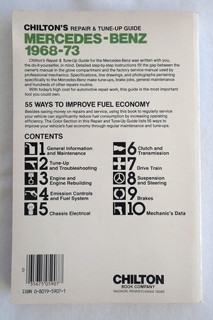 Chilton's Repair and TuneUp Guide: MercedesBenz 196873,Used