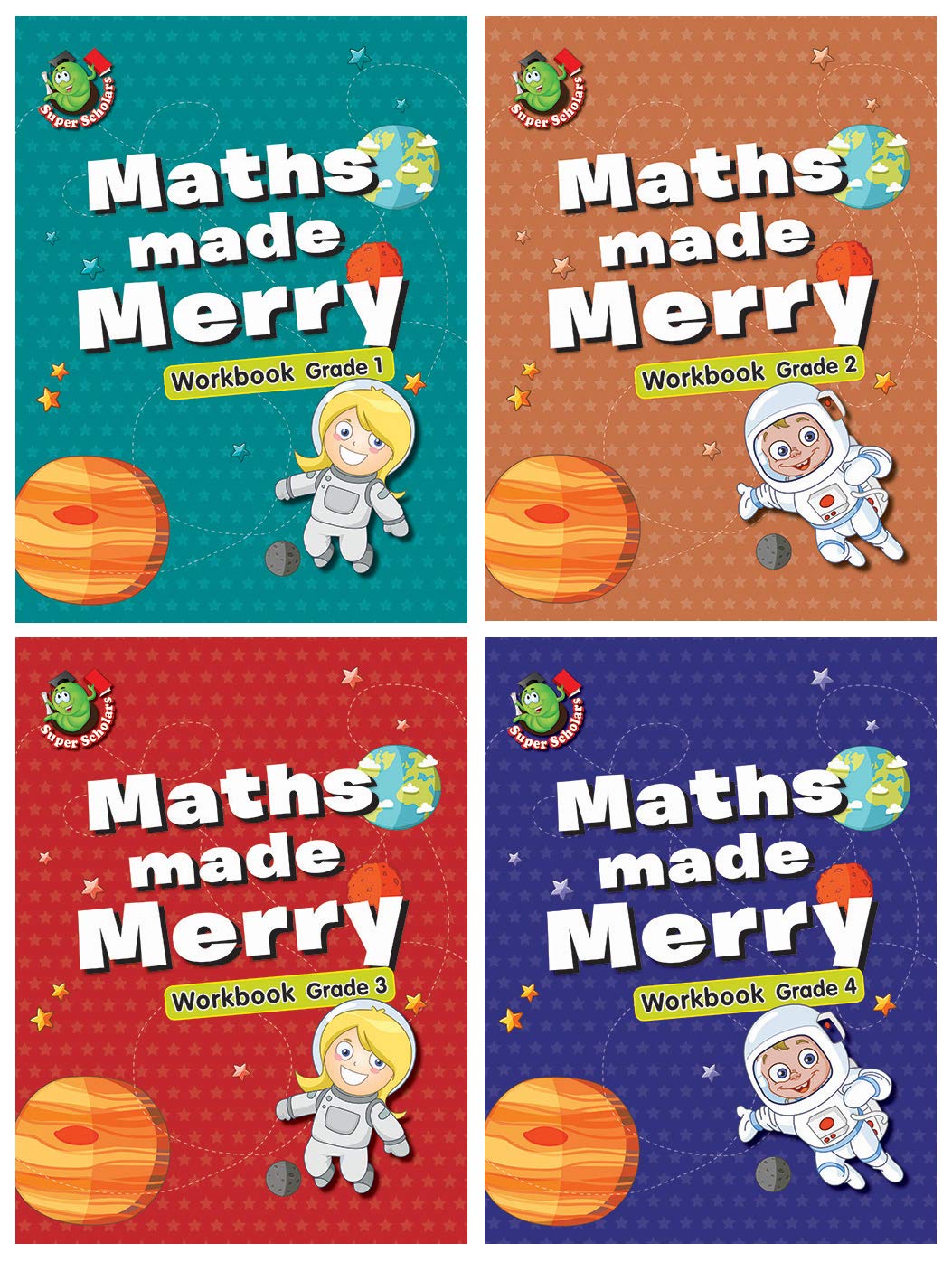 Maths Made Merry Workbook (Set Of 4 Math Activity Books)