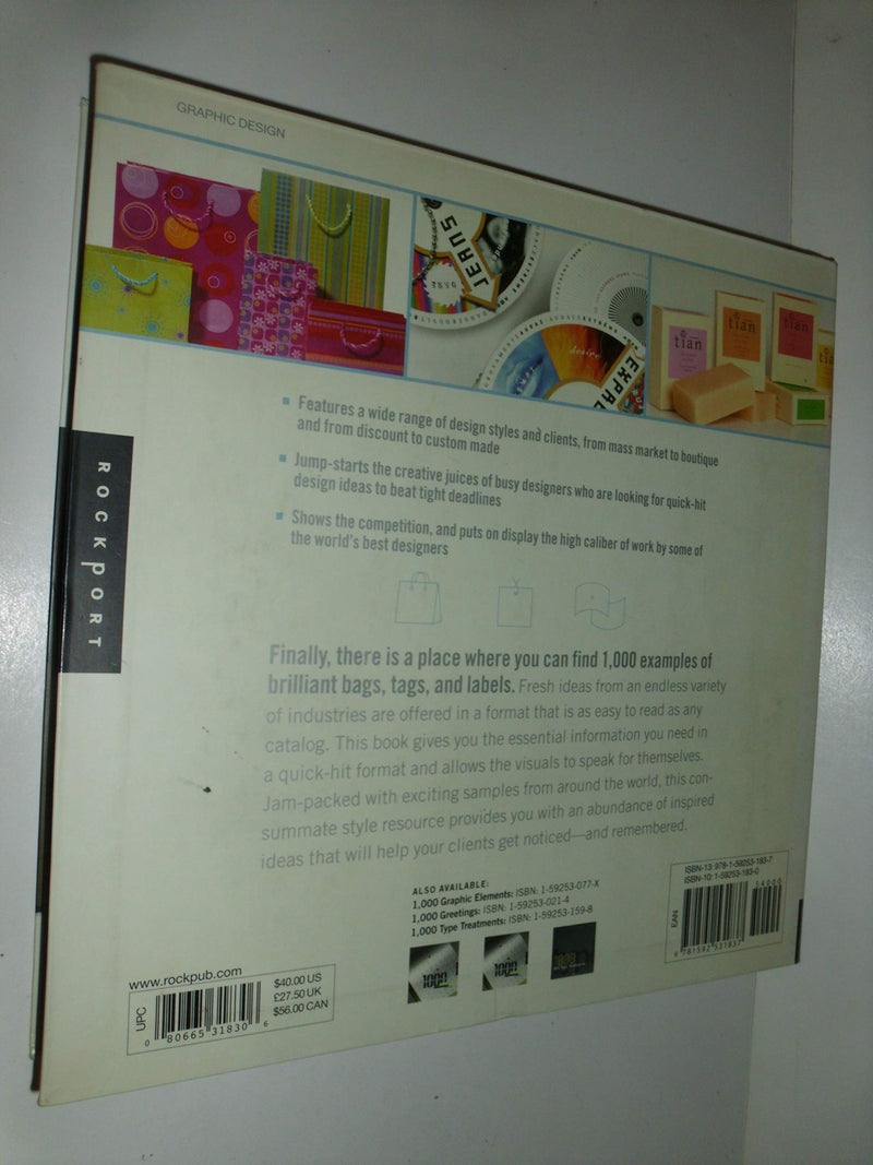 1,000 Bags, Tags, and Labels: Distinctive Designs for Every Industry (1000 Series),Used