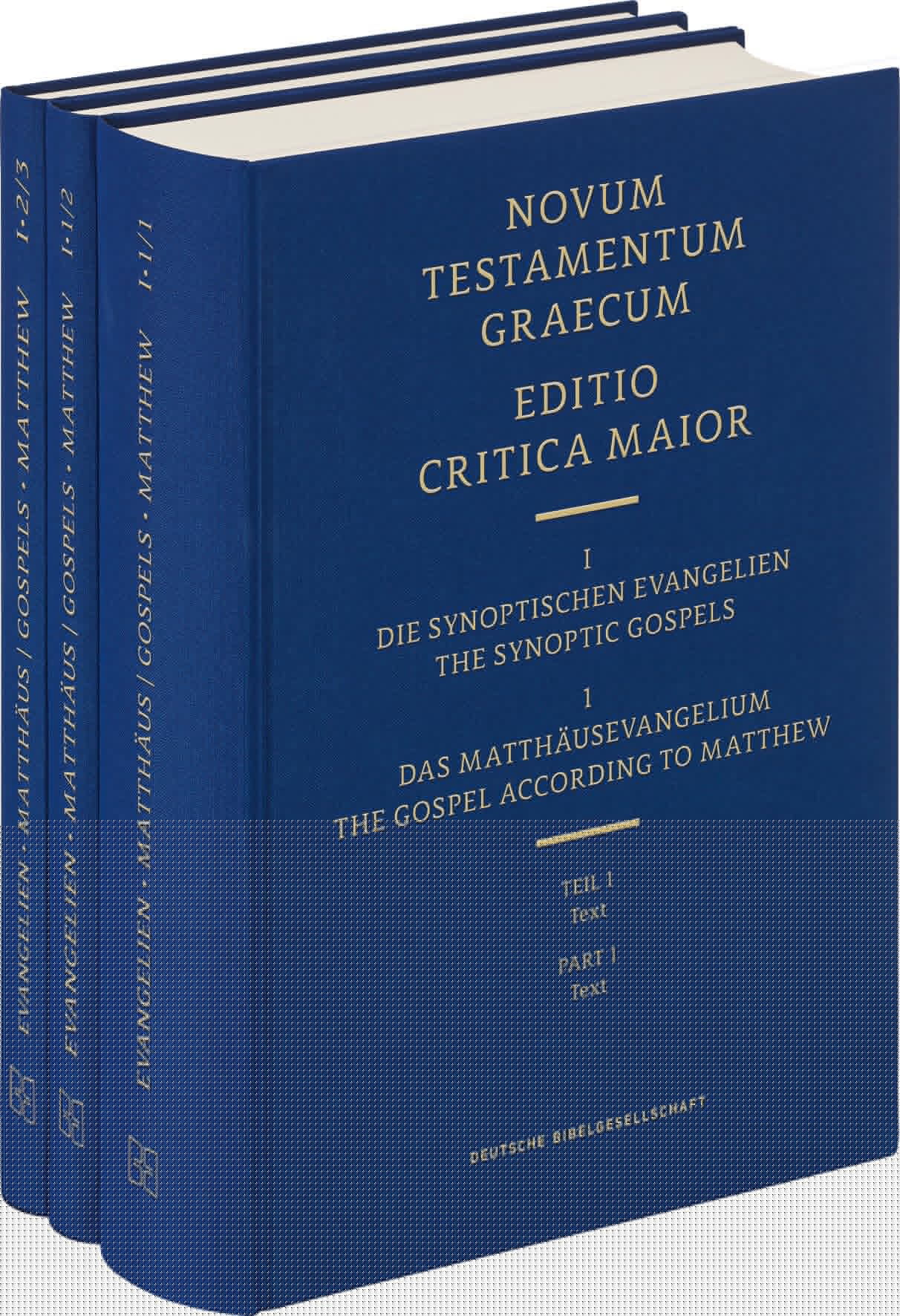 Novum Testamentum Graecum, Editio Critica Maior (Ecm) I.1: The Gospel According To Matthew, Complete Set (3 Vols)