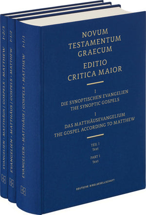 Novum Testamentum Graecum, Editio Critica Maior (Ecm) I.1: The Gospel According To Matthew, Complete Set (3 Vols)