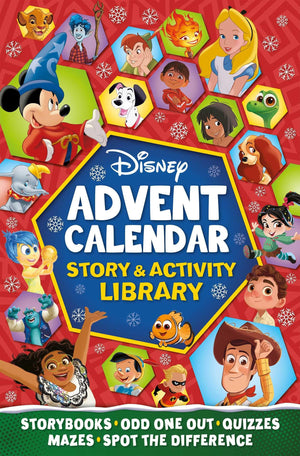 Disney: 5in1 Advent Calendar: Story & Activity Library with 24 Books to Open Every Day Leading Up to Christmas,New