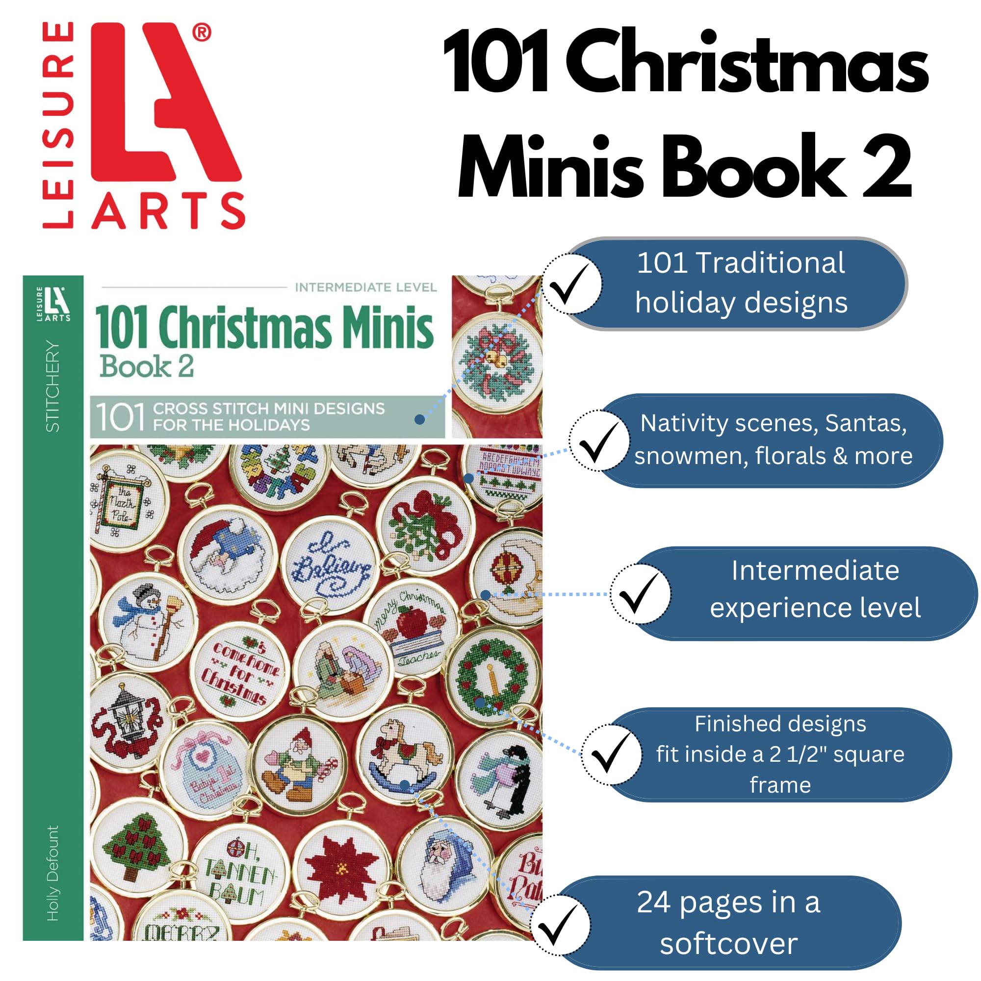 101 Christmas Minis, Book 2Packed with Traditional Holiday Designs for Ornaments, Gift Embellishments and More