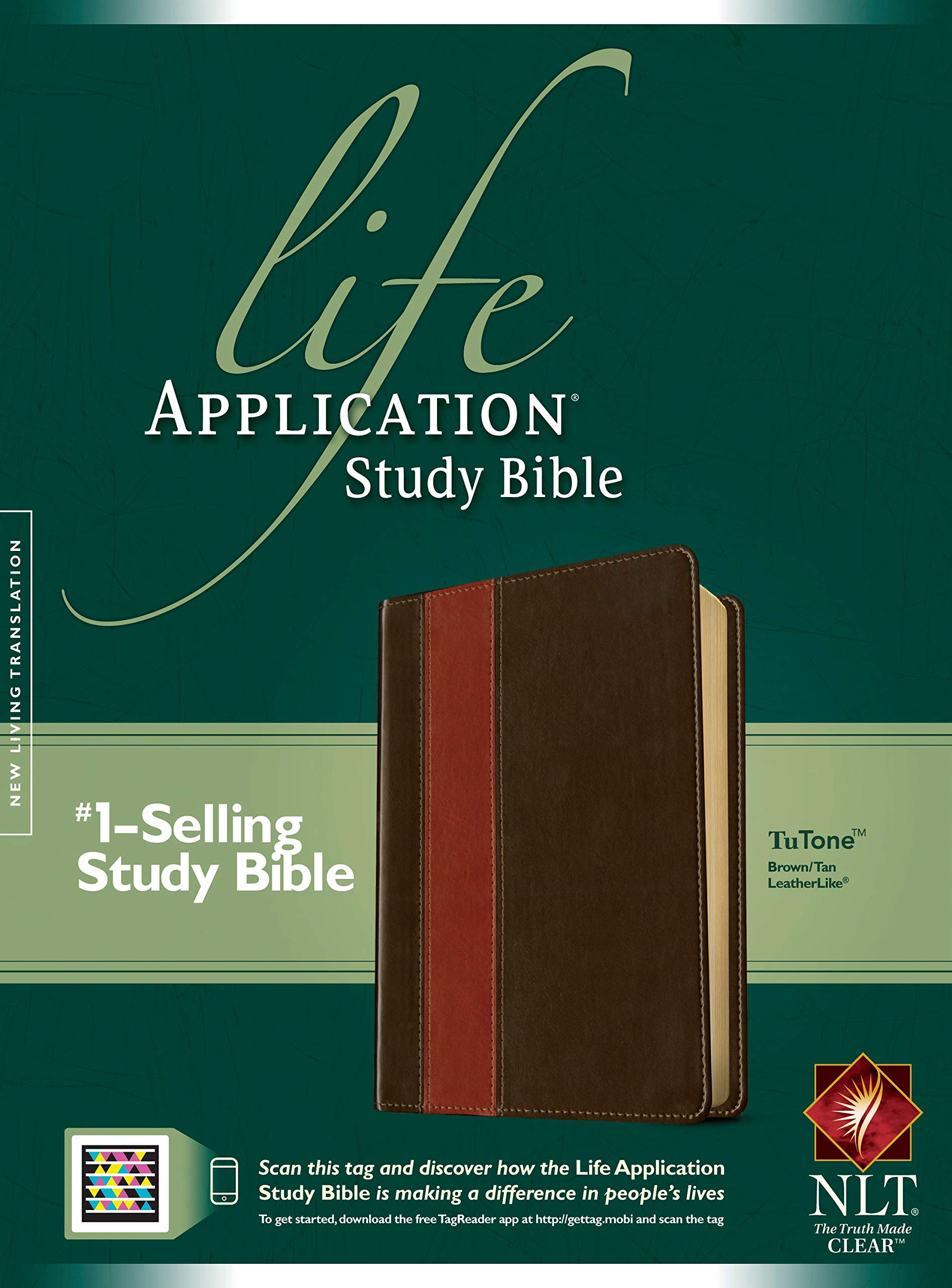 NLT Life Application Study Bible, Second Edition, TuTone (Red Letter, LeatherLike, Brown/Tan),New