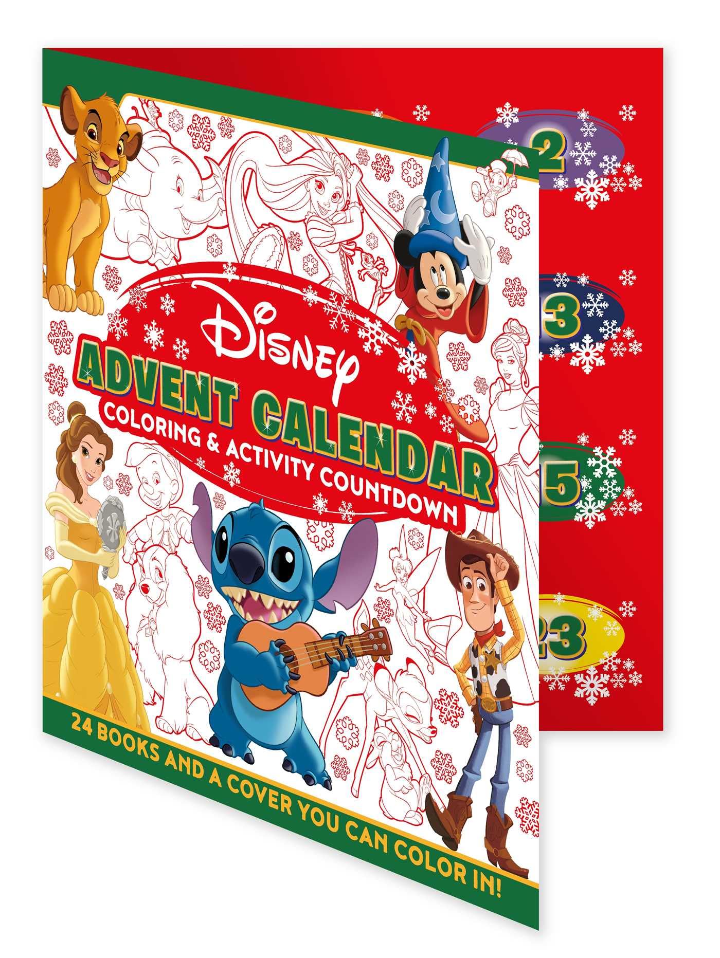 Disney: Advent Calendar Coloring & Activity Countdown: Open a Coloring or Activy Book Every Day Leading Up to Christmas,New