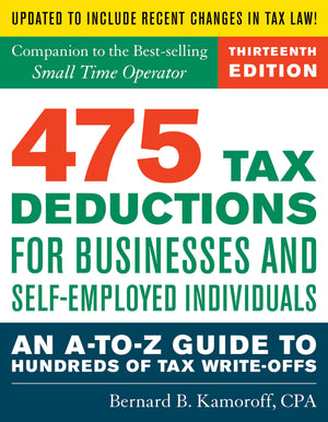 475 Tax Deductions for Businesses and SelfEmployed Individuals 13th Ed,Used