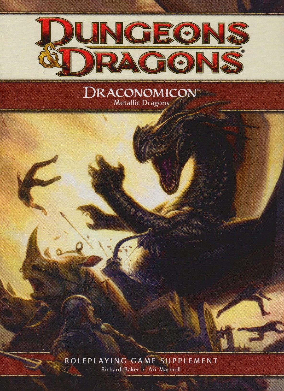 Draconomicon: Metallic Dragons: A 4th Edition D&D Supplement,Used