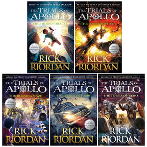 Trials of Apollo Series Rick Riordan Collection 5 Books Set (The Hidden Oracle, The Dark Prophecy, The Burning Maze, The Tyrants,Used